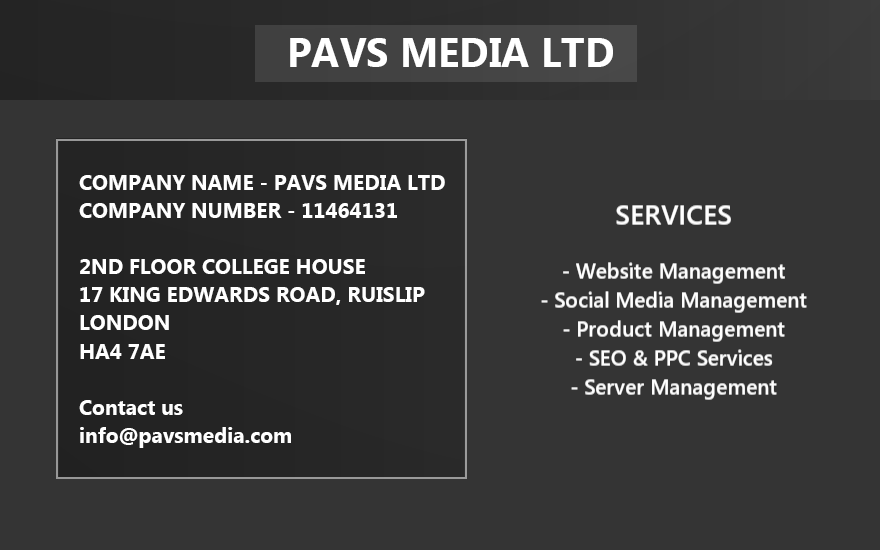 Welcome to Pavs Media Ltd